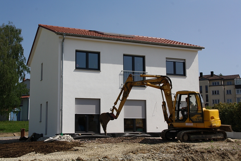 Baustelle mit Bagger