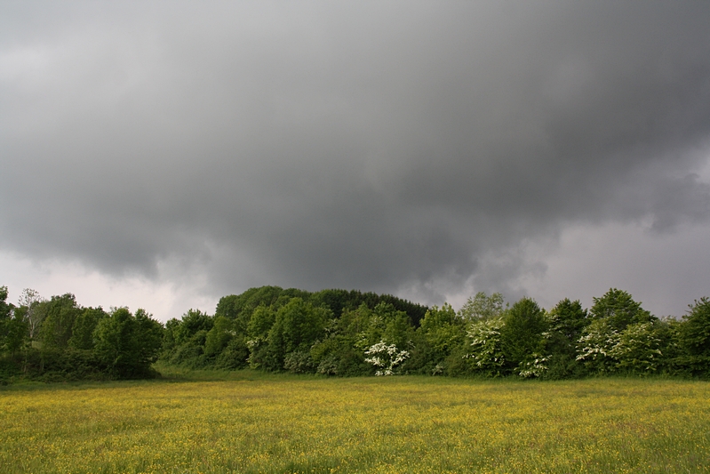 Landschaft kurz vor dem Regen