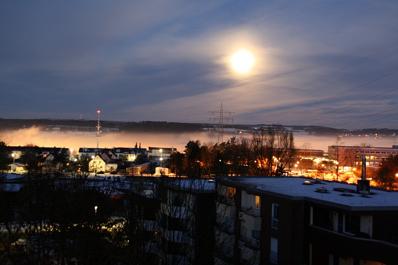 Nebel fliet auf der Schussen