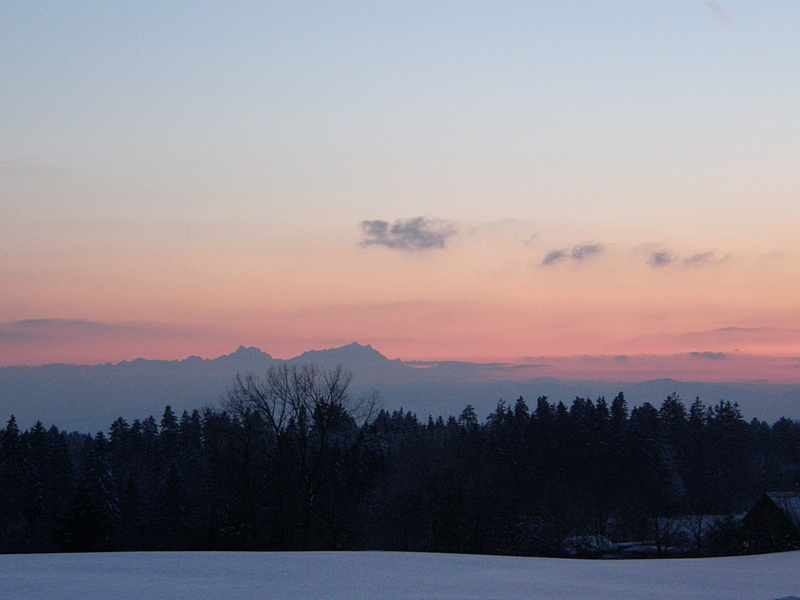 Abendstimmung im Winter