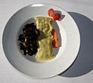 Maultaschen mit Schwabenbohnen