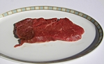 Hüftsteak auf Teller