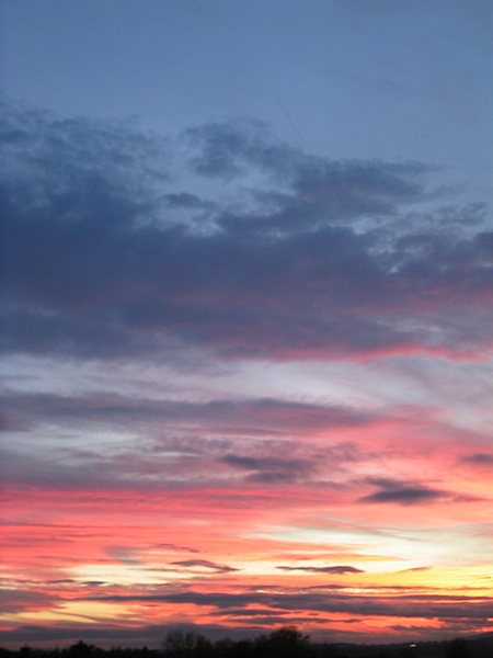 Bunte Wolkenstreifen