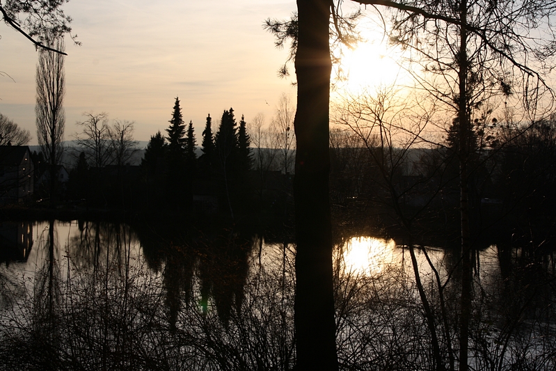 Sonne am Teich