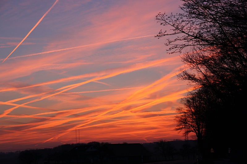 Streifen von Abendrot